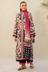 3-PC Unstitched Digital Printed Lawn By Jazmin | USE-9196